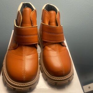 Brown Leather Strap Boots